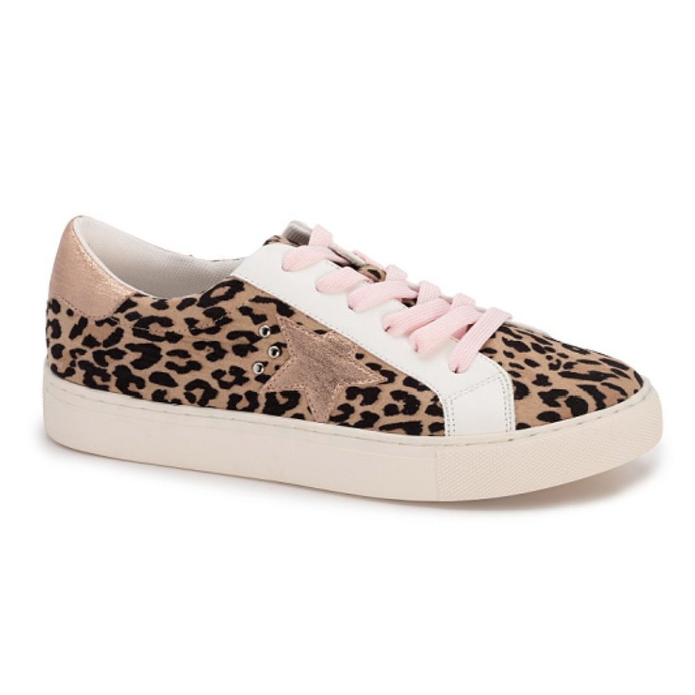 Corkys Supernova Star Sneakers in Leopard Rose Gold